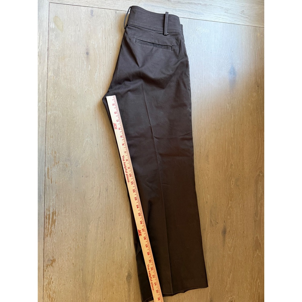 Lee Natural Straight Leg Pants Dark Brown Chocolate 4‎ Petite 465942D Crop/Ankle - Picture 8 of 9